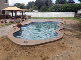 Fiberglass concrete pool coping