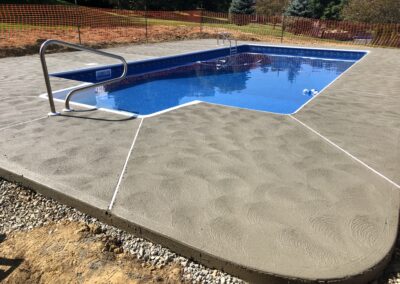 Swirl Finished Concrete Pool Patio