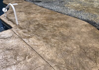 Desert Tan Stamped Concrete and Antiquing