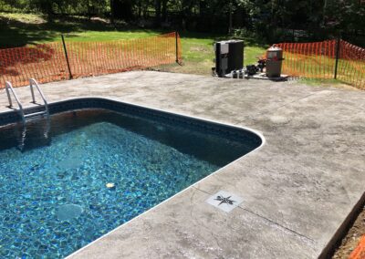 Seamless Stamped Concrete Pool Patio